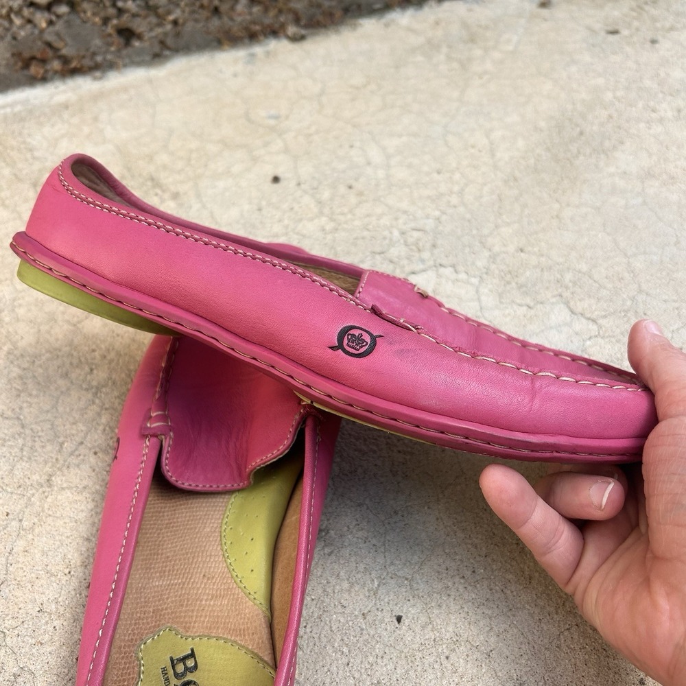 BORN (BØRN) Pink Leather Slip-On Loafers/Moccasins - Size 8.5 40 - Picture 7 of 13